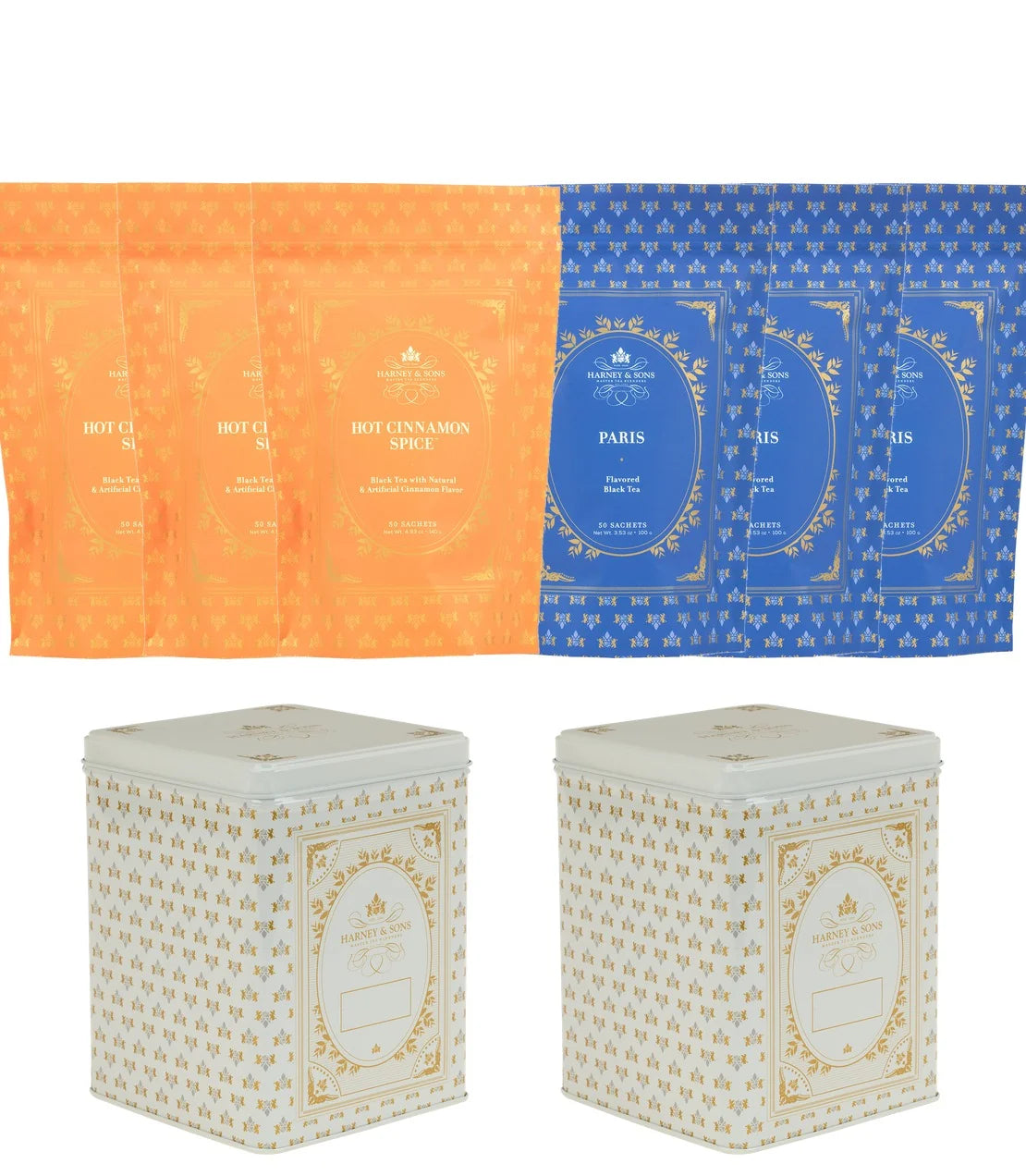 Hot Cinnamon Spice & Paris Bulk Bundle – 2 Trios & 2 Hinged Storage Canisters