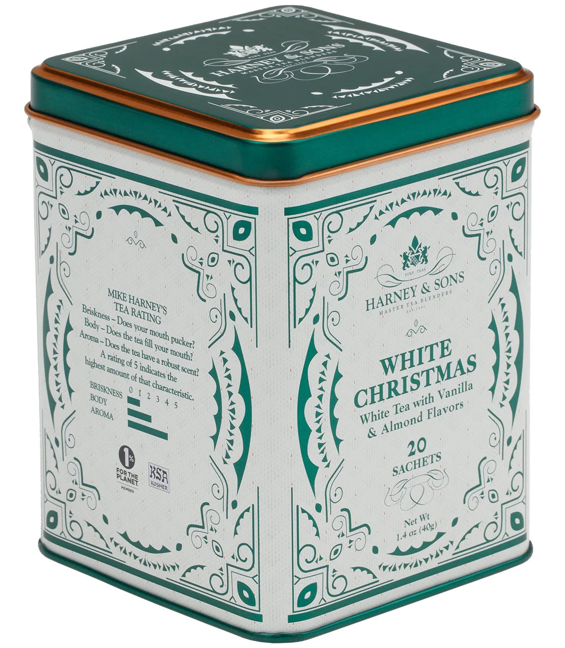 White Christmas Tea, Tin of 20 Sachets