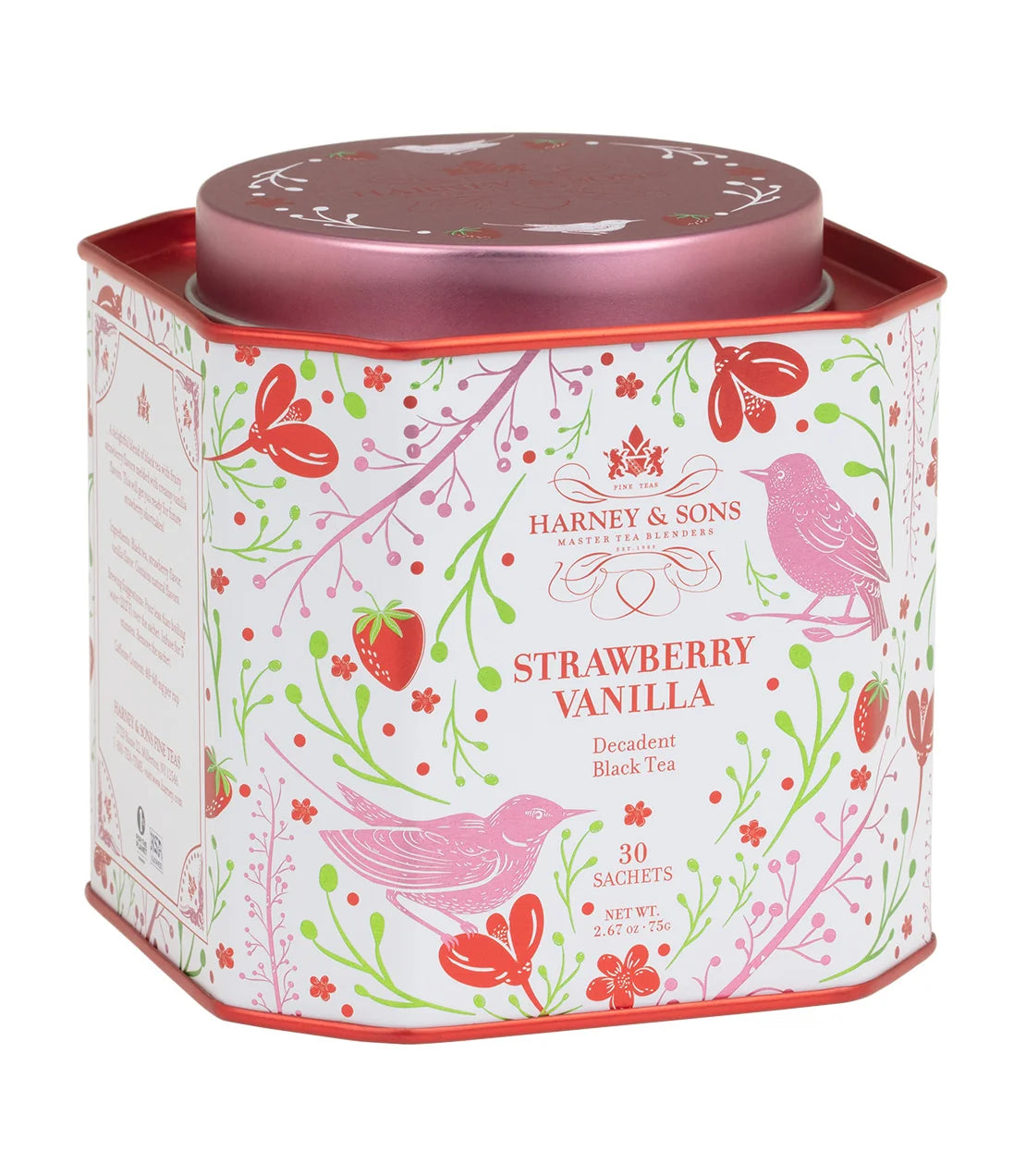 Strawberry Vanilla, Tin of 30 Sachets