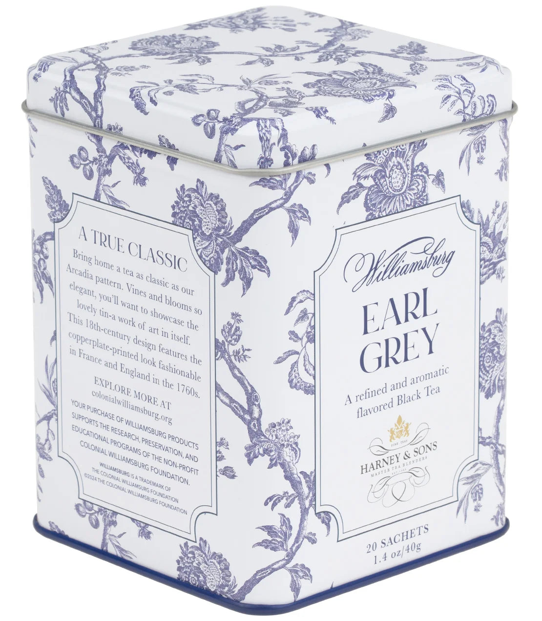 Williamsburg Earl Grey, Tin of 20 Sachets