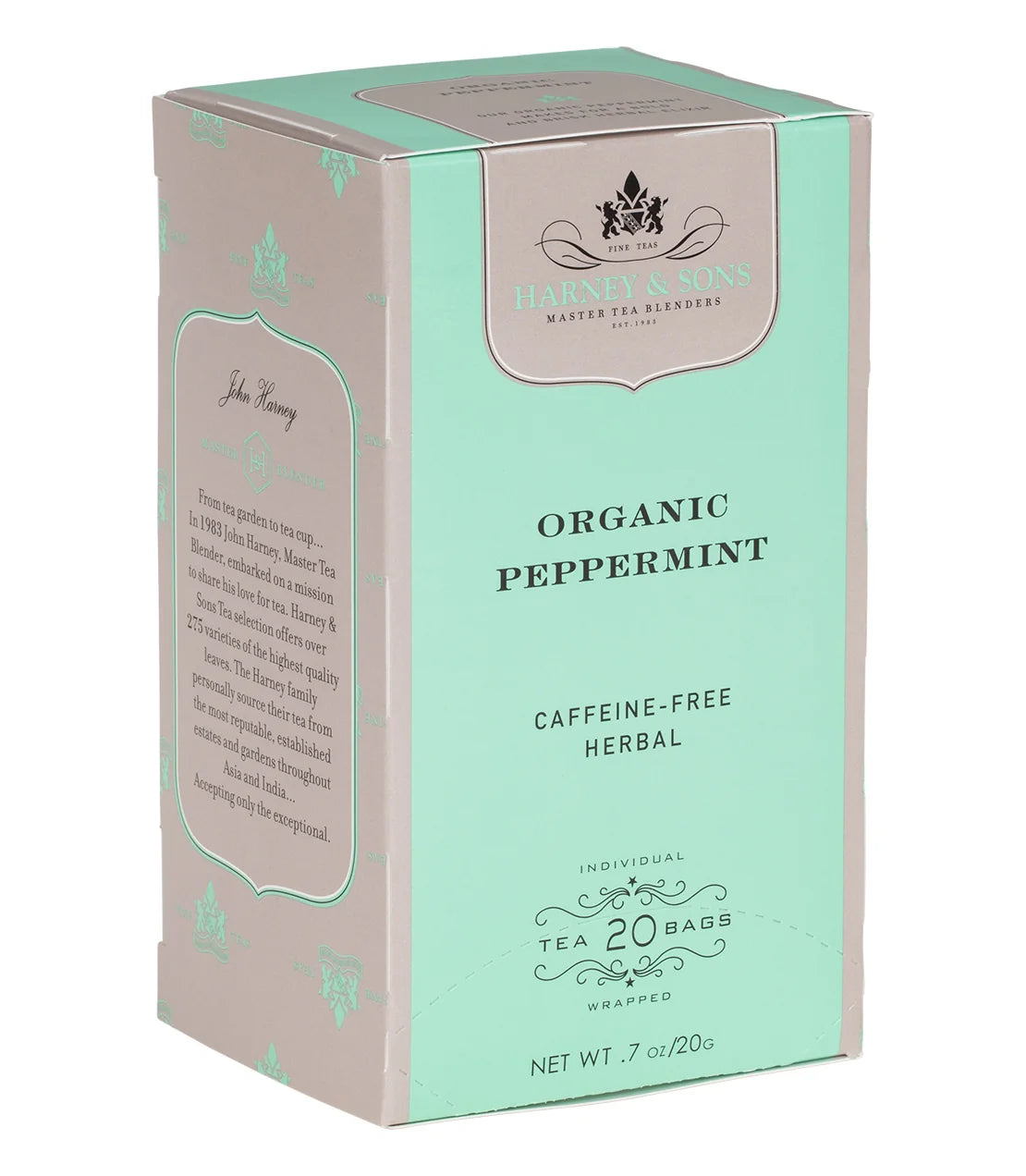 Organic Peppermint Herbal Premium Teabags